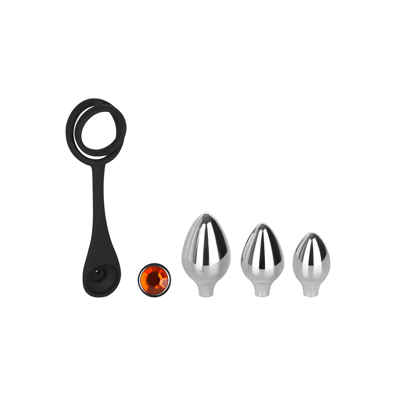 EIS 'Analplug-Set, 4 Teile, 15 cm', inkl. Penis- und Hodenring