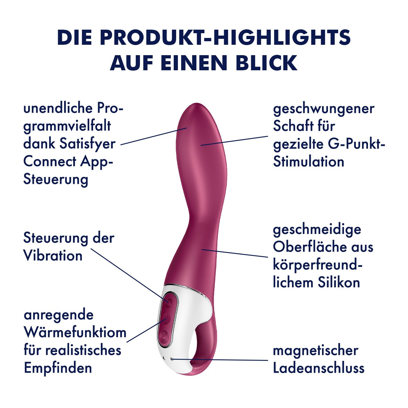 Satisfyer 'Heated Thrill Connect App', Bluetooth G-Punkt-Vibrator mit APP (20,5 cm) Artikelbild 3
