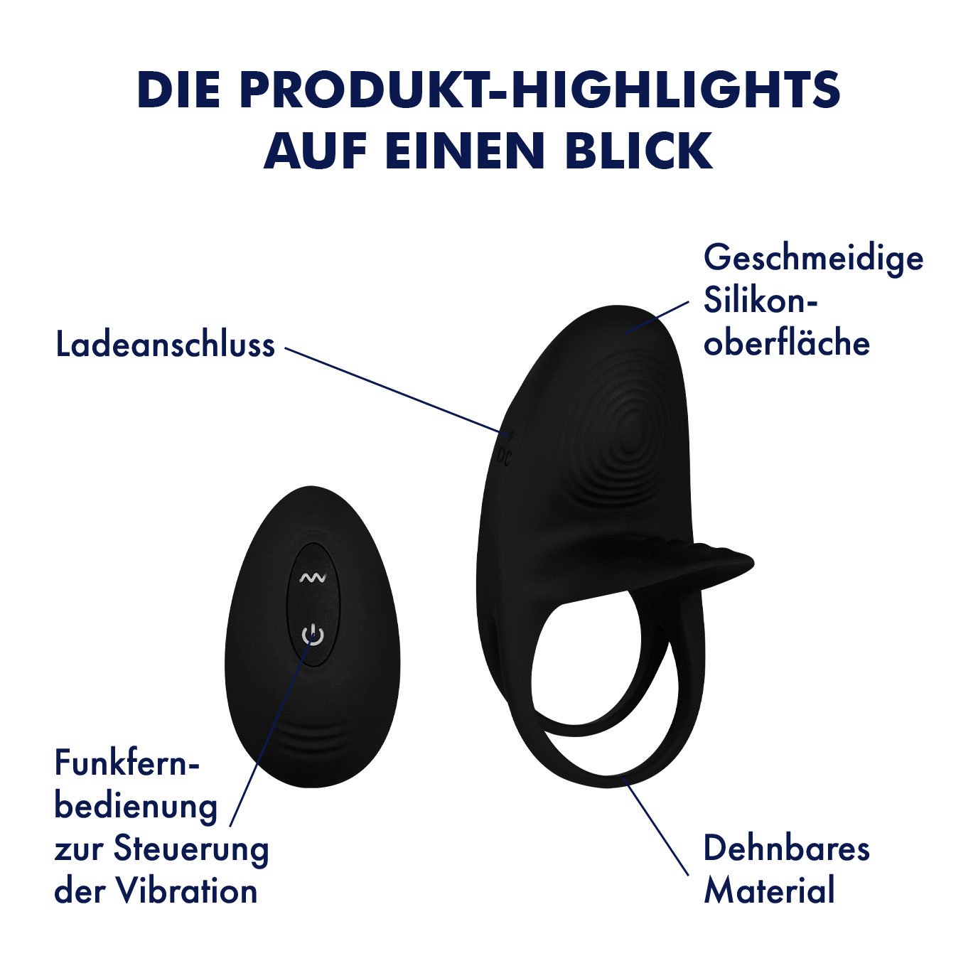 EIS 'Luxus-Penisring' (10 Programme, wasserdicht (IPX7), schwarz) | eBay.de