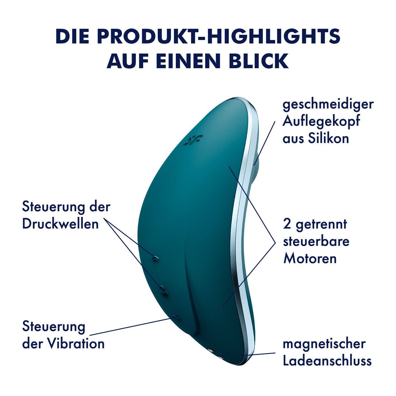 Satisfyer Druckwellenvibrator 'Vulva Lover 1' (12 cm, 2:1 Druckwellen und Vibration) Artikelbild 11