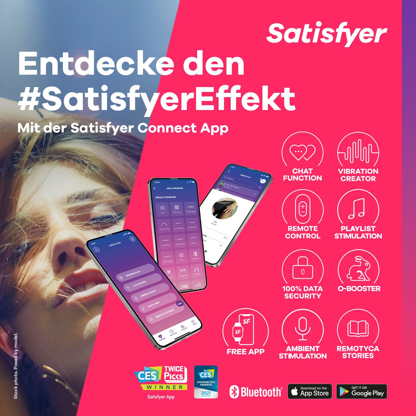 Satisfyer Ribbed Petal Connect App, G-Punkt-Vibrator, Ferngesteuert (11 cm) Artikelbild 13