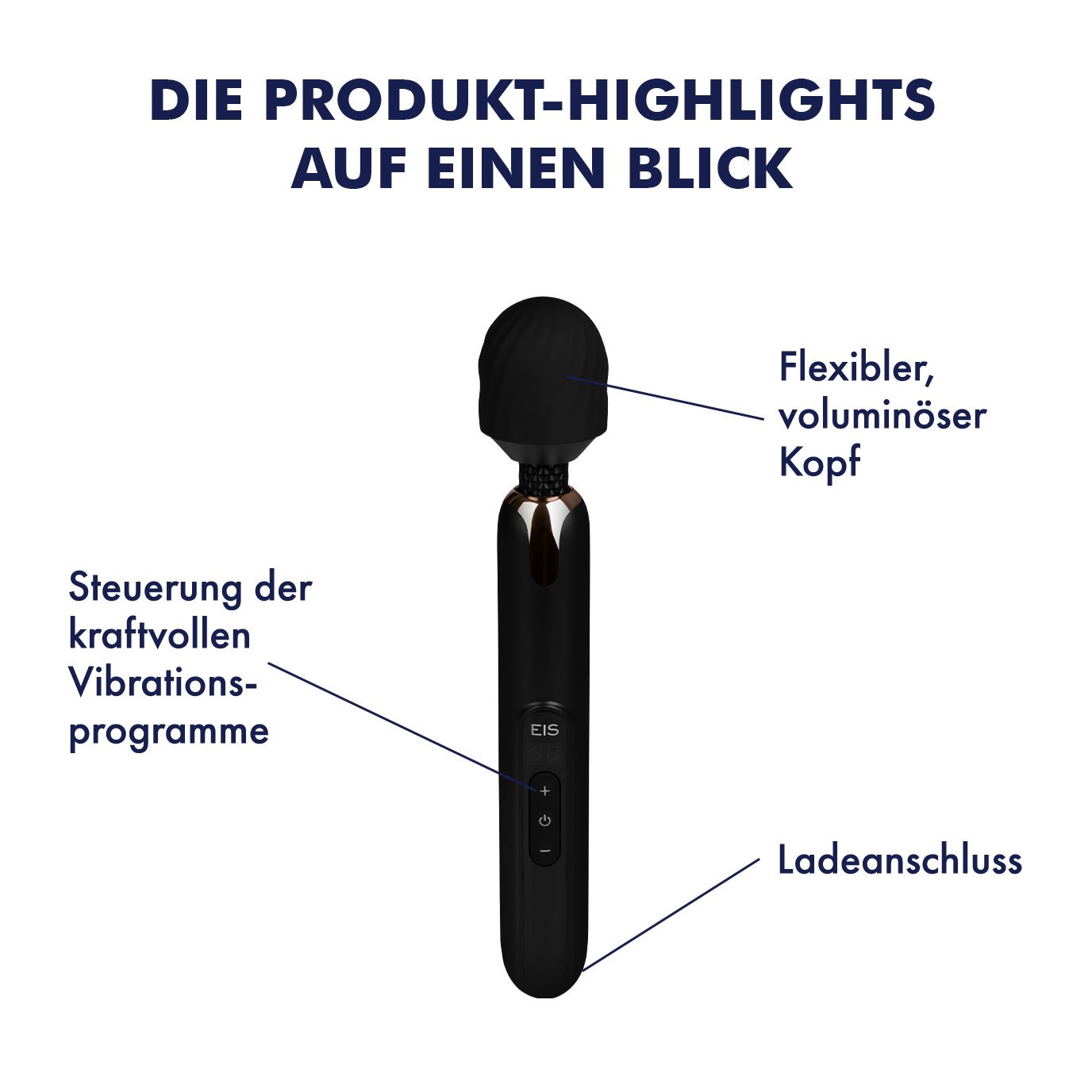 Luxuriöser Massager mit LCD-Display, 32,5 cm Artikelbild 2
