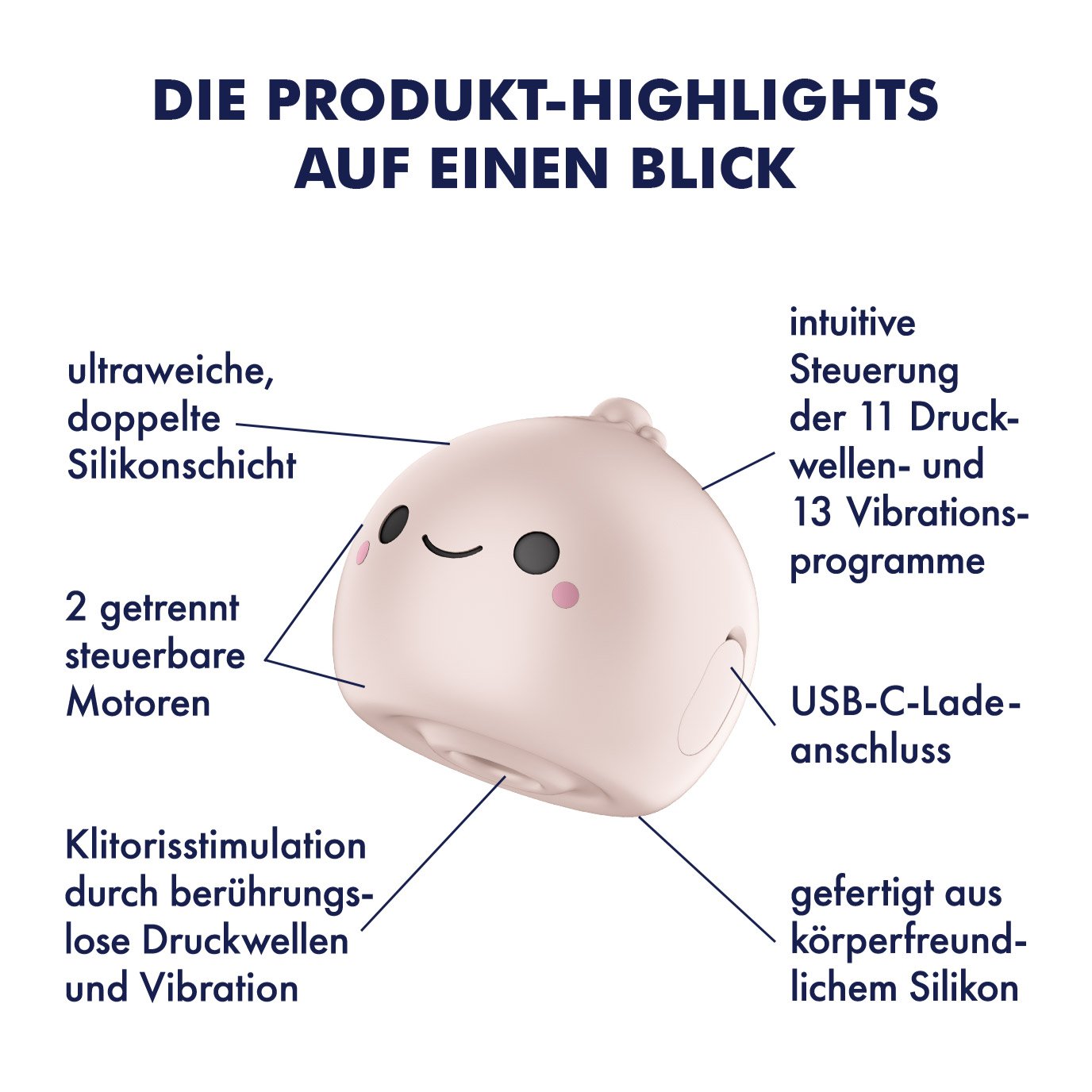 Satisfyer Mochi, Mini-Druckwellenvibrator, 2 Motoren Artikelbild 3