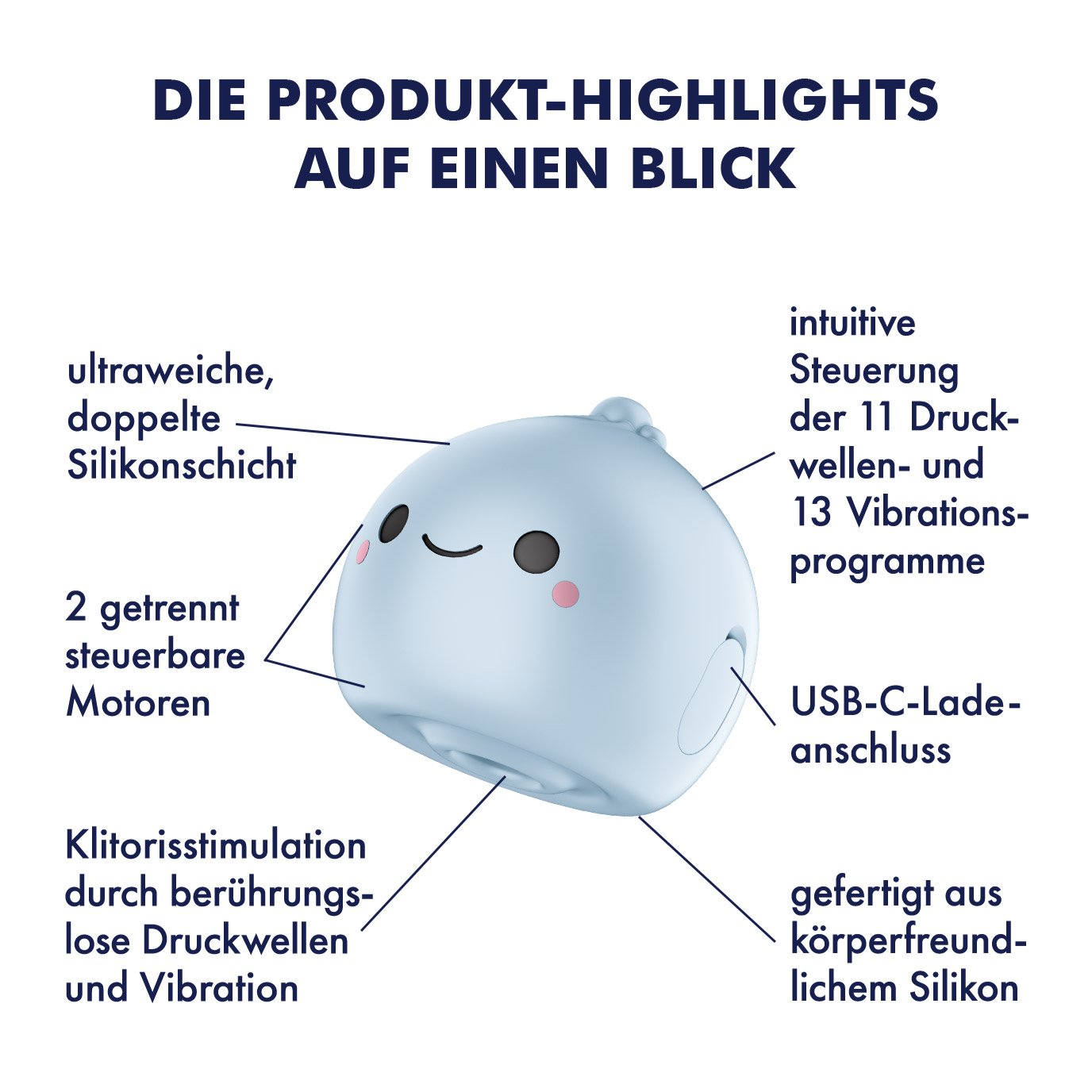 Satisfyer Mochi, Mini-Druckwellenvibrator, 2 Motoren Artikelbild 10