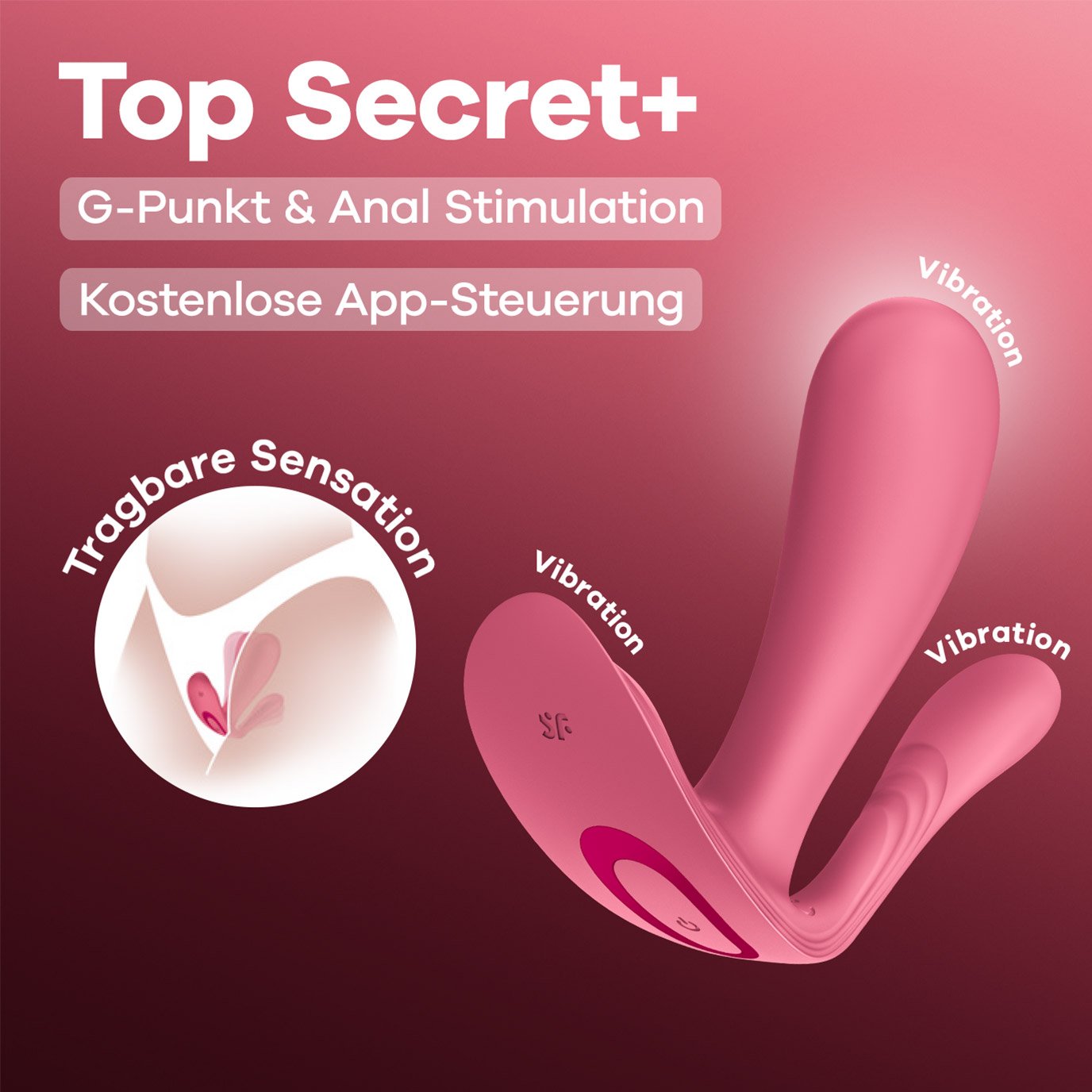 Satisfyer Top Secret+, App-Vibrator, 2 Motoren, Bluetooth, wiederaufladbar Artikelbild 2
