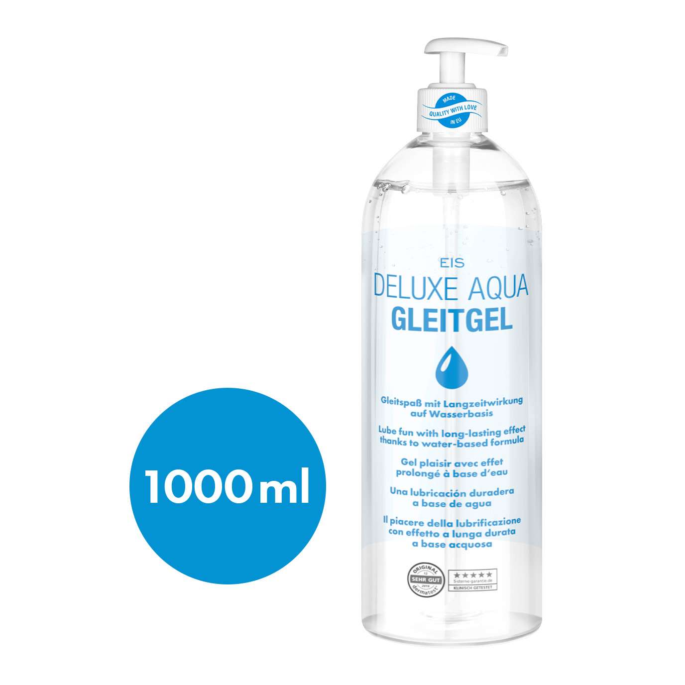 Deluxe Aqua Gleitgel von EIS (1000 ml / neutral) - ohne Farb- und Duftstoffe Artikelbild 2