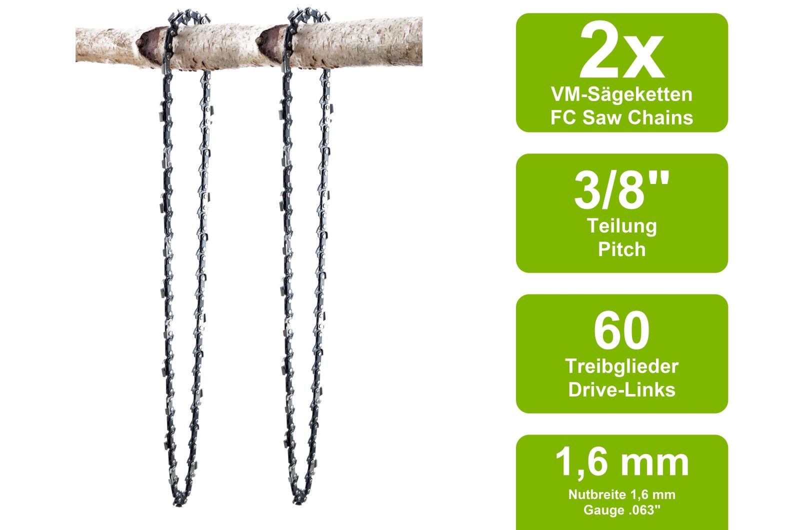 Sägekette Für MS 360 37 Cm 3/8 56 TG Sägekette Für Stihl 036 / MS