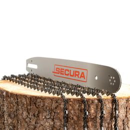 4 Sägeketten + Schwert original SECURA 40cm 3/8