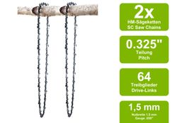 2 Sägeketten + Schwert passend für Jonsered 535 | 38cm 0.325 64TG 1,5mm