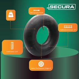 2x Schlauch 18x6.50-8 | 16x6.50-8 Schläuche mit geradem Ventil TR13