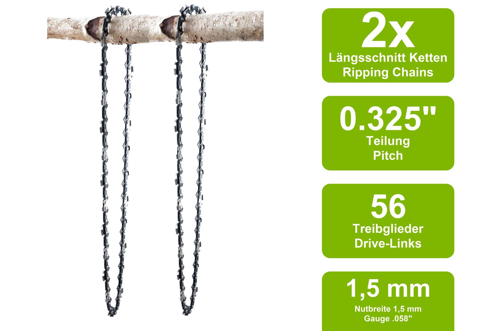 Sega in 45 cm spada 325 2 semitagliente catene adatto per Stihl MS