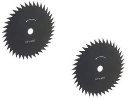 2x Dickichtmesser 40-Zahn 255mm x 25,4mm x 1,5mm für Motorsense Freischneider