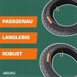 2x Reifen 12 ½ x 2 ¼ tubeless + Schläuche mit Winkelventil Kinderrad Kinderwagen