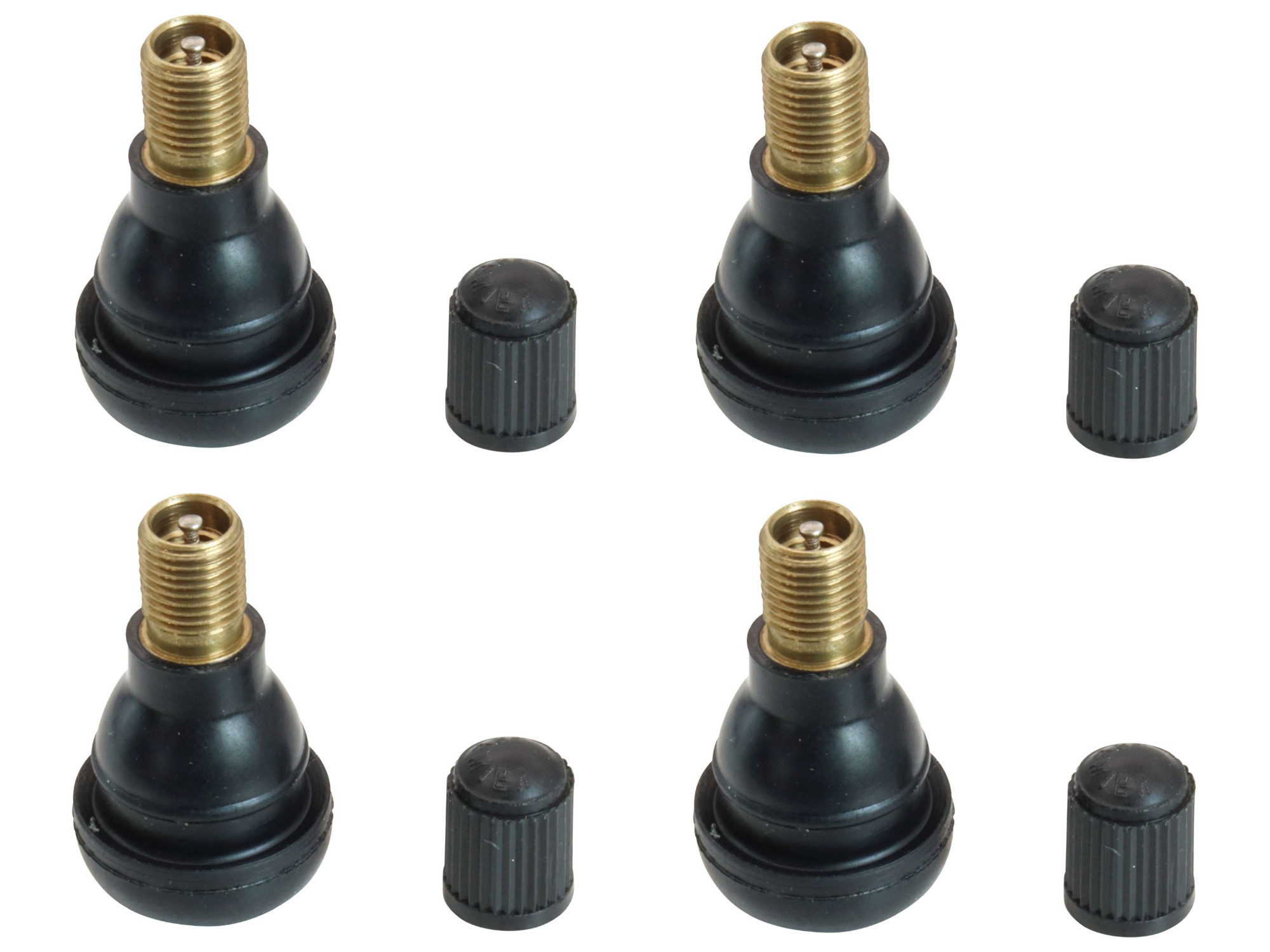 4 Rallonges De Valve De Pneu Tressées 12 Pouces - Acier Inoxydable - Universel