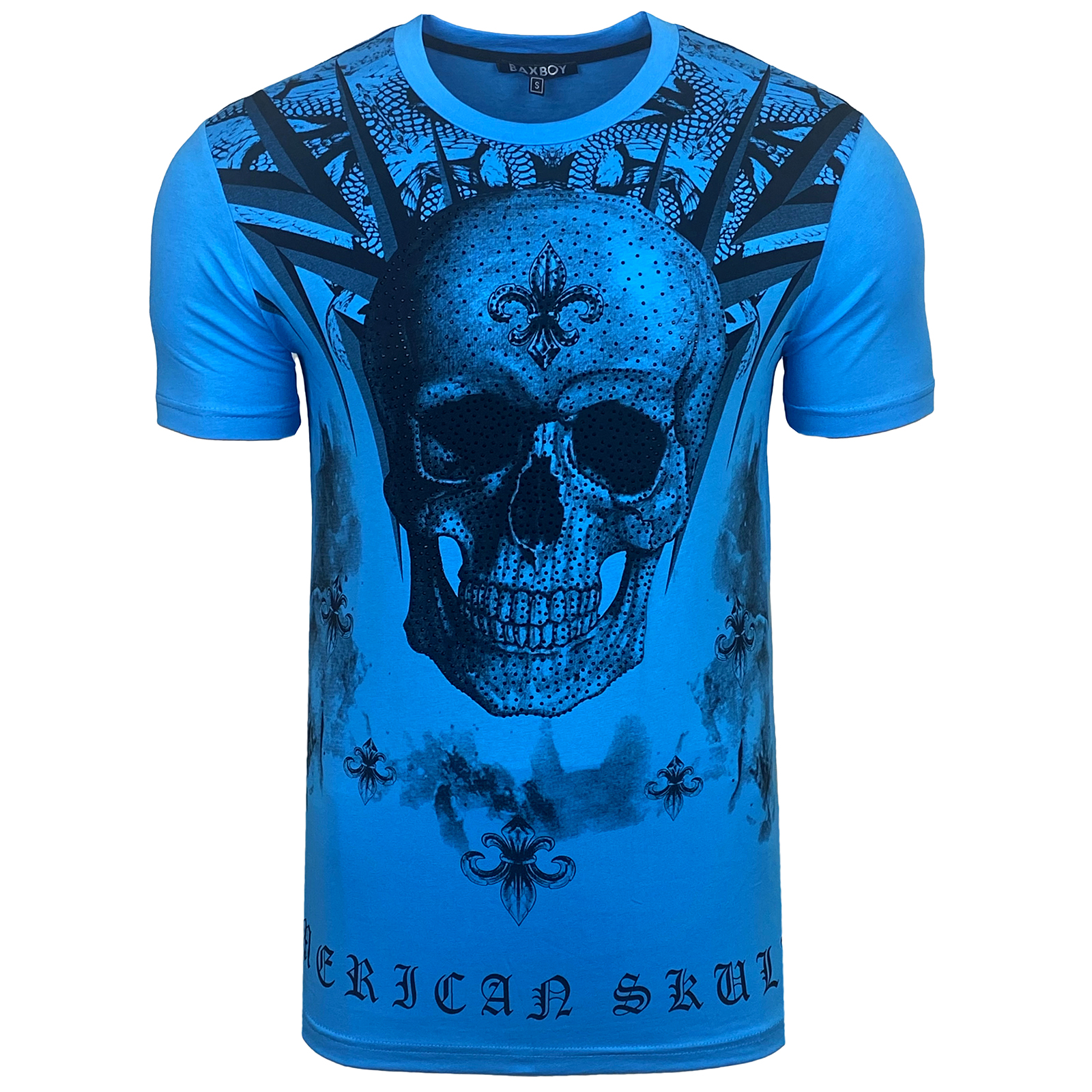 Baxboy Heren Zomer T-Shirt Ronde Hals Uitgesneden Katoen Moderne Mannen Ronde Hals Korte Mouw Gewassen Used Look T-shirt B-147, Grijs, S