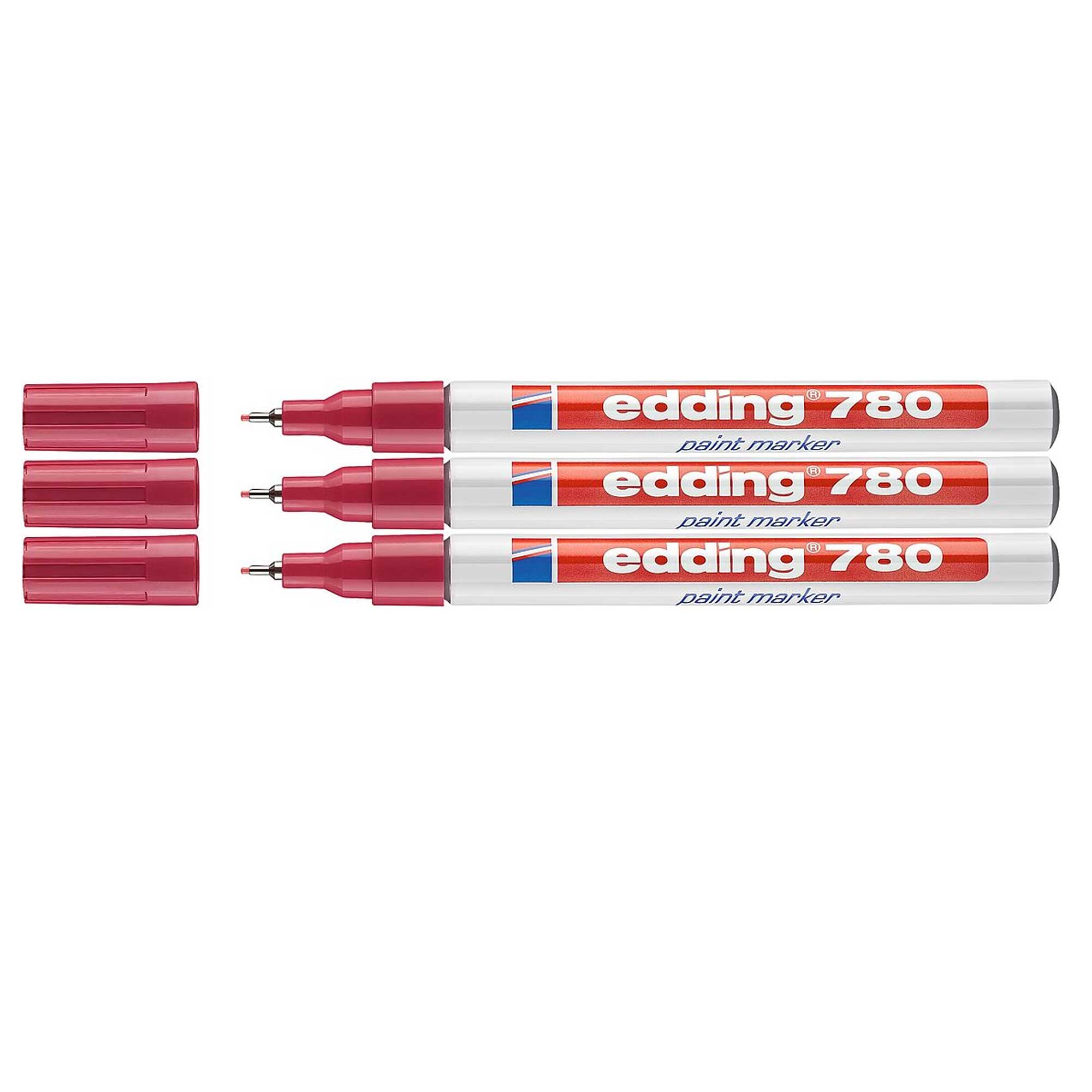 3 x Edding 780 Lackmarker Lackstift Lackmaler paint marker 0,8 mm Farbe