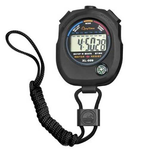 Stoppuhr Wonday, mit Alarm, wasserfest, schwarz, Batterie