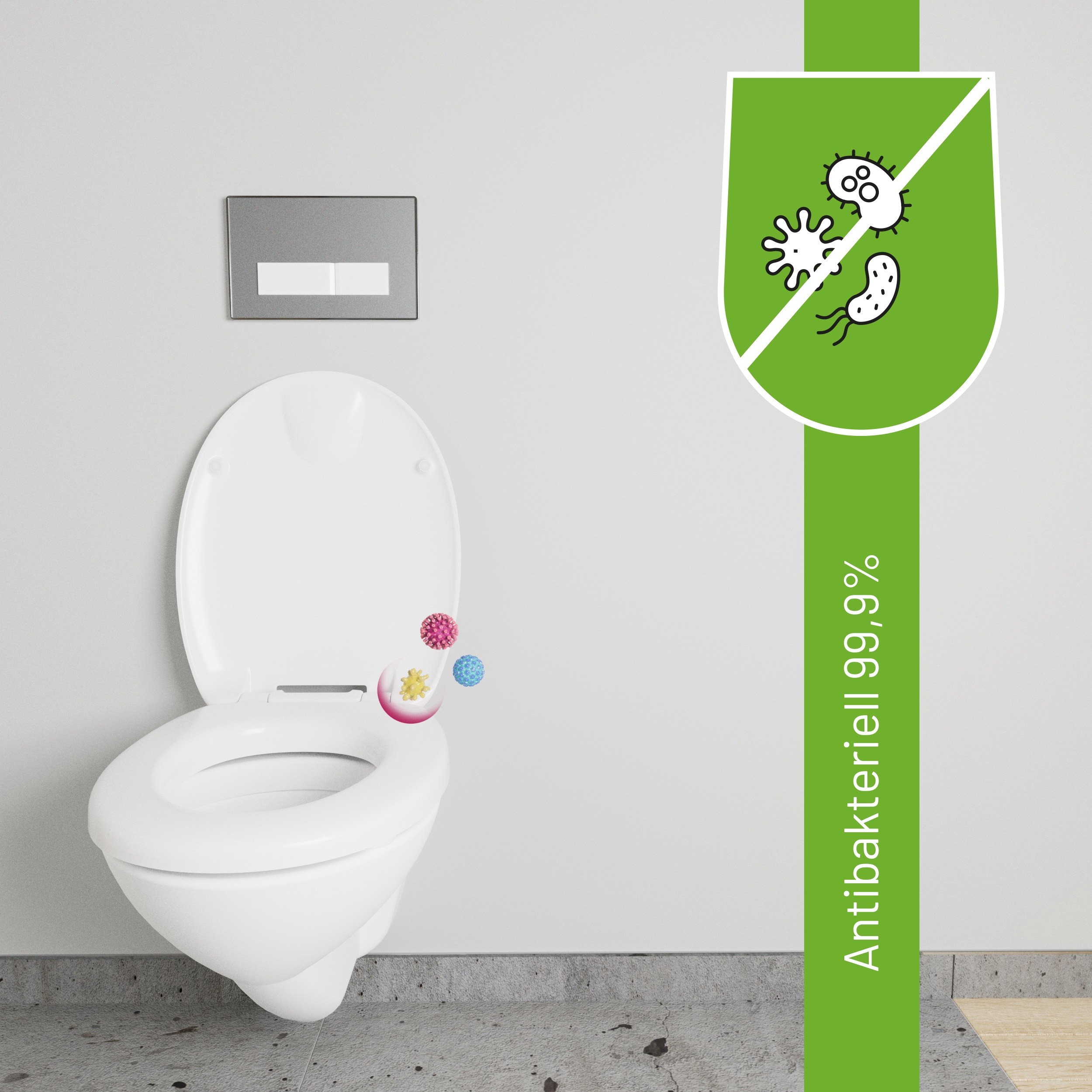 Duroplast WC-Sitz mit antibakterieller Oberfläche