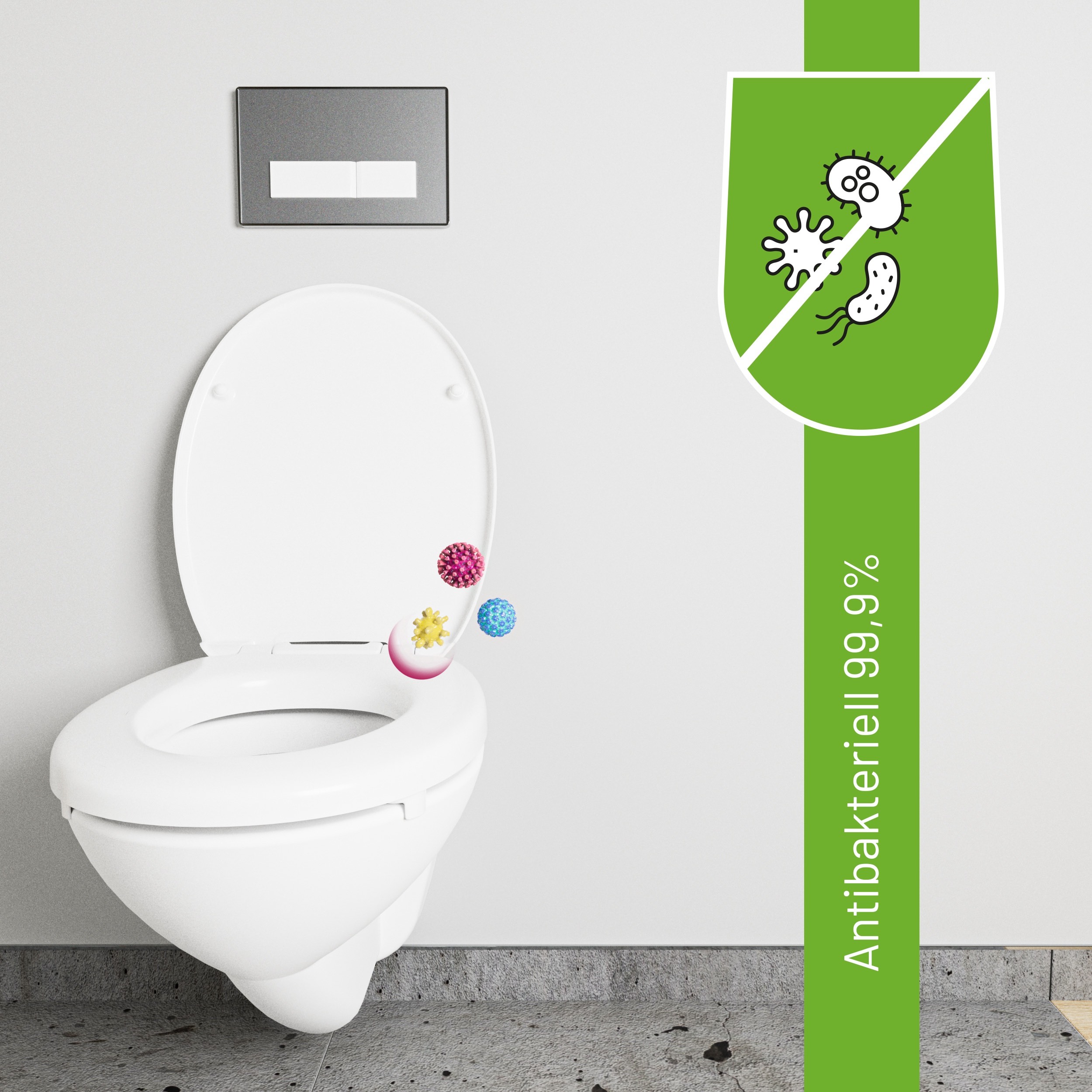 Duroplast WC-Sitz mit antibakterieller Oberfläche