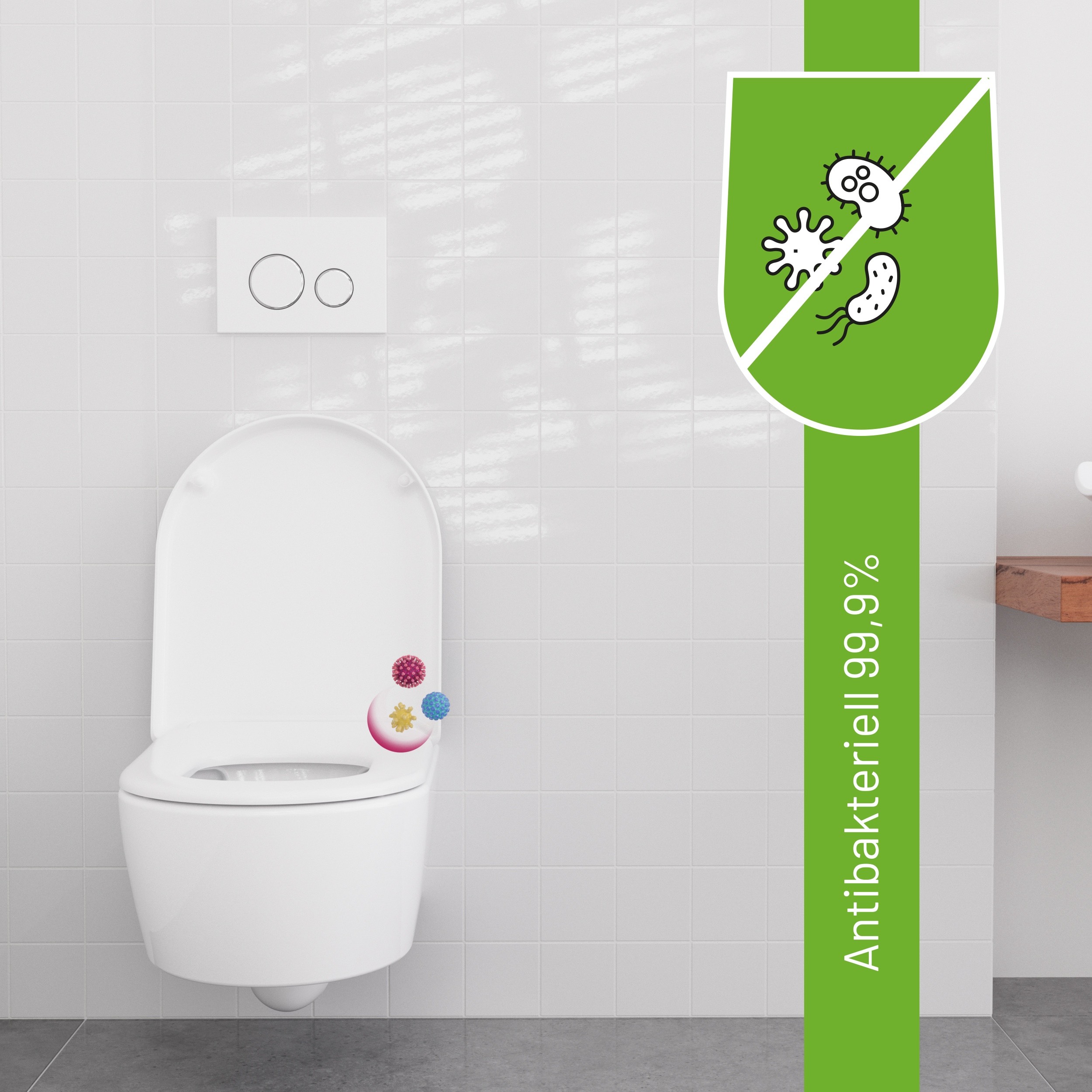 Duroplast WC-Sitz mit antibakterieller Oberfläche