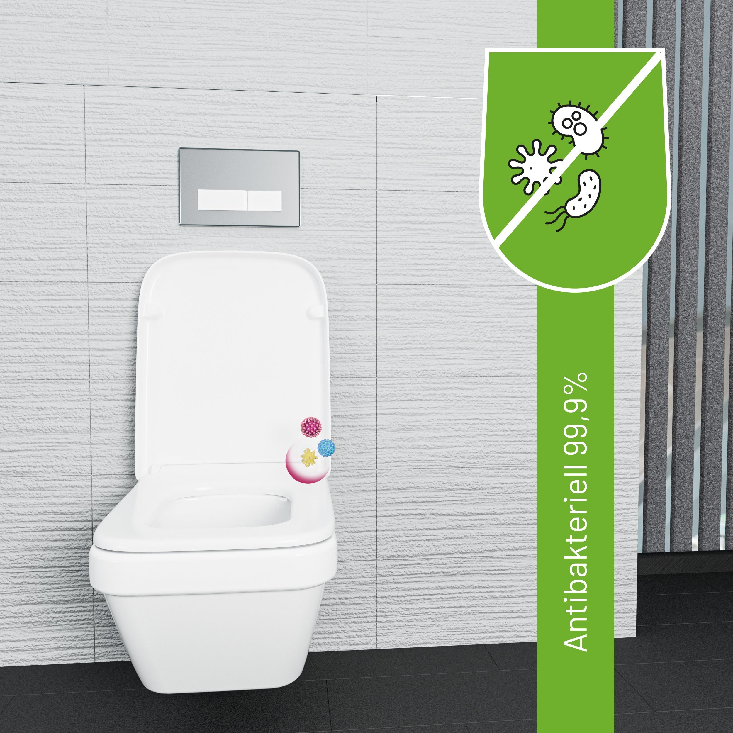 Duroplast WC-Sitz mit antibakterieller Oberfläche