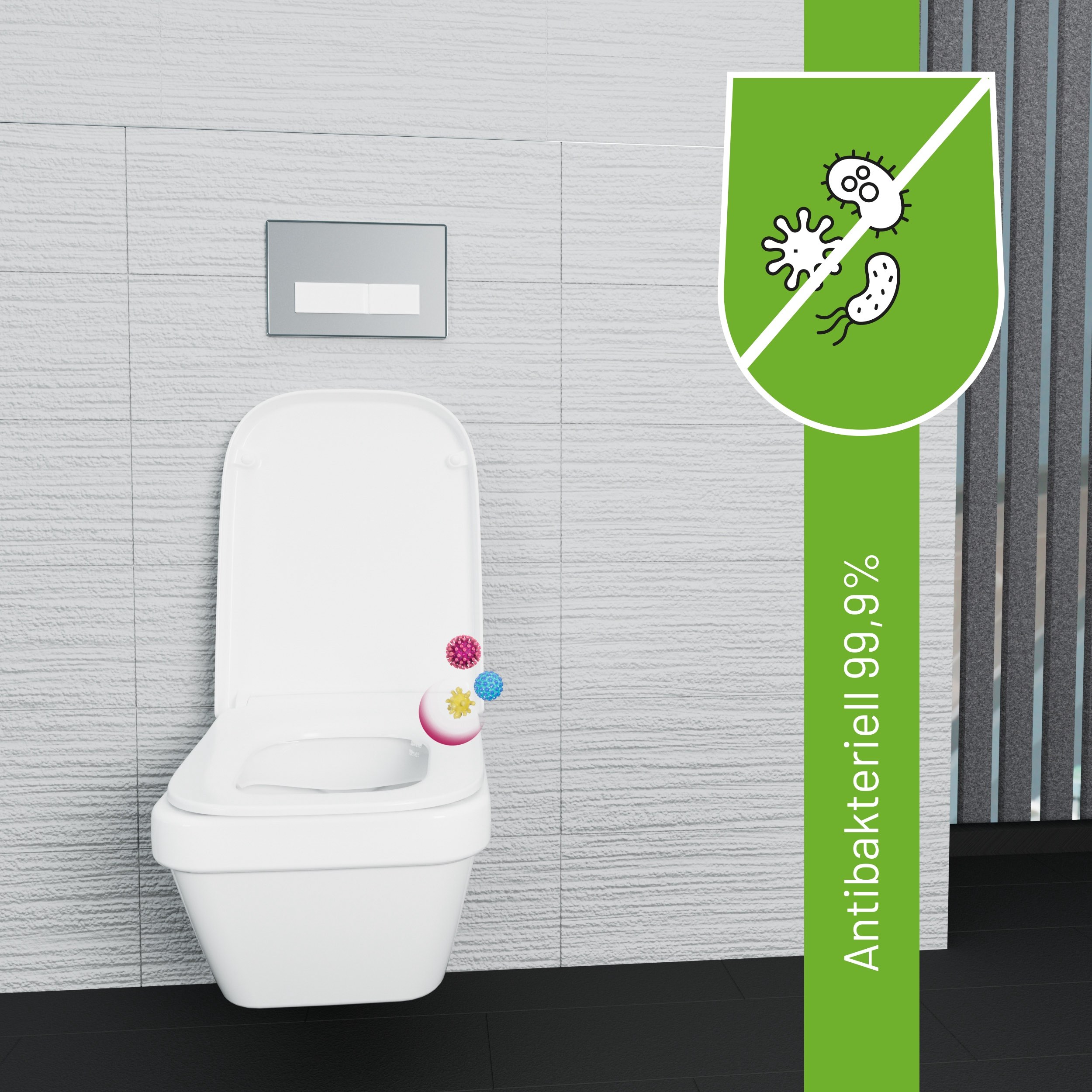 Duroplast WC-Sitz mit antibakterieller Oberfläche