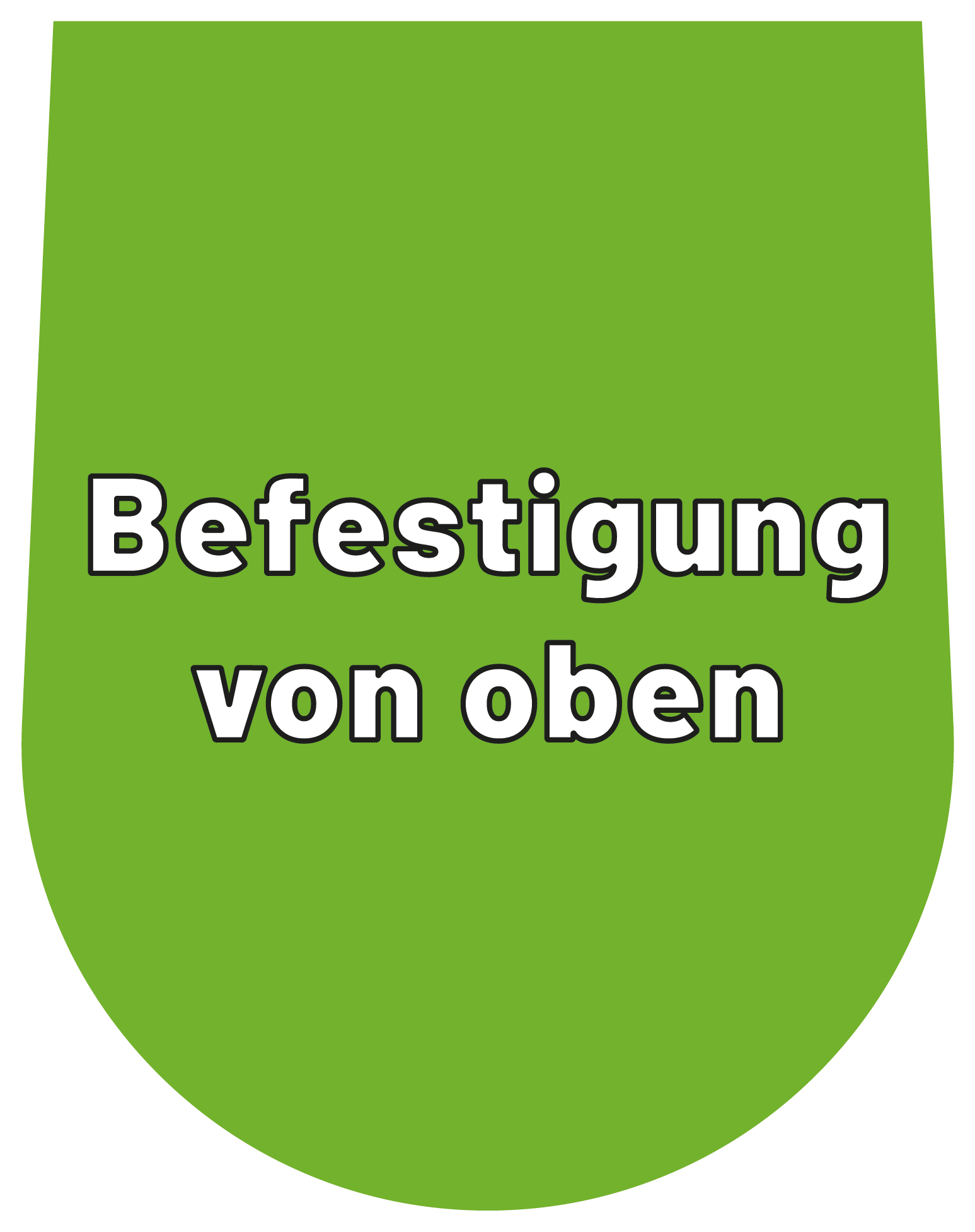 Montageset zur Befestigung von oben