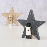 2-tlg. Set Deko-Aufsteller Oh Dear Hirsch/Stern mit Rentier aus Holz - Schwarz und Weiß - 2026537 B./2 _Bild_2