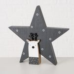 2-tlg. Set Deko-Aufsteller Oh Dear Hirsch/Stern mit Rentier aus Holz - Schwarz und Weiß - 2026537 B./2 _Bild_3