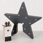 2-tlg. Set Deko-Aufsteller Oh Dear Hirsch/Stern mit Rentier aus Holz - Schwarz und Weiß - 2026537 B./2 _Bild_4