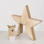 2-tlg. Set Deko-Aufsteller Oh Dear Hirsch/Stern mit Rentier aus Holz - Schwarz und Weiß - 2026537 B./2 _Bild_6