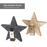 2-tlg. Set Deko-Aufsteller Oh Dear Hirsch/Stern mit Rentier aus Holz - Schwarz und Weiß - 2026537 B./2 _Bild_7