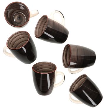 6er Set Coffeeblack Kaffeebecher mit Henkel schwarz - 24326256_Bild_1