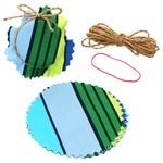 Sturzglas Stoffdeckchen 10 Stück Streifen + Gummiband + 4m Jute-Schnur_Bild_1