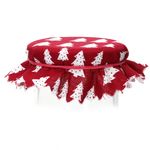 Sturzglas Stoffdeckchen 10 Stück Tannenbaum rot + Gummiband + 4m Jute-Schnur_Bild_2