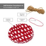 Sturzglas Stoffdeckchen 10 Stück Tannenbaum rot + Gummiband + 4m Jute-Schnur_Bild_5