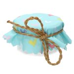 Sturzglas Stoffdeckchen 10 Stück bunte Hühner + Gummiband + 4m Jute-Schnur_Bild_4