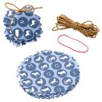 Sturzglas Stoffdeckchen 10 Stück Bauernhof grau + Gummiband + 4m Jute-Schnur_Bild_1