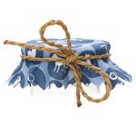 Sturzglas Stoffdeckchen 10 Stück Bauernhof grau + Gummiband + 4m Jute-Schnur_Bild_3