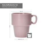 6er Set Kaffeebecher mit Ständer Stata Vessia Rosa Porzellan - 11801_Bild_5