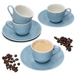 4er Set Nordic Blau Doppio Espresstassen mit Untertassen - 406474 + 406481_Bild_1