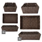 6tlg. Set Deko- & Aufbewahrungskorb Alvaro braun - 1 x 23005 + 2x 23013 + 2 x 23023 + 1 x 23033_Bild_4