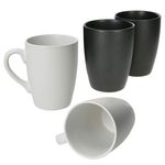 4er Set Kaffeebecher Nero Bianco mit & ohne Henkel weiß & schwarz_Bild_2