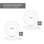 4er Set Kuchenteller Nero Bianco weiß & schwarz_Bild_7