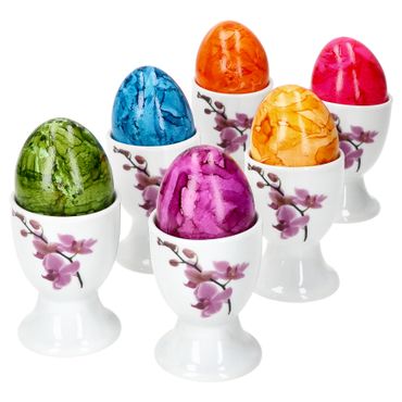 6er Set Kyoto Eierbecher 6 Personen lilafarbene Orchideen - 6 x Eierbecher_Bild_1
