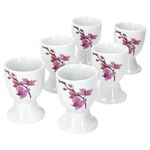 6er Set Kyoto Eierbecher 6 Personen lilafarbene Orchideen - 6 x Eierbecher_Bild_2