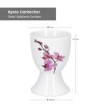 6er Set Kyoto Eierbecher 6 Personen lilafarbene Orchideen - 6 x Eierbecher_Bild_5