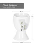6er Set Vanda Eierbecher 6 Personen weiße Orchideen - 6 x Eierbecher_Bild_6