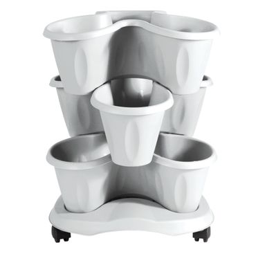 3tlg Blumenpflanzgefäß Geranio weiß - 4036.1_Bild_1