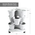 3tlg Blumenpflanzgefäß Geranio weiß - 4036.1_Bild_2
